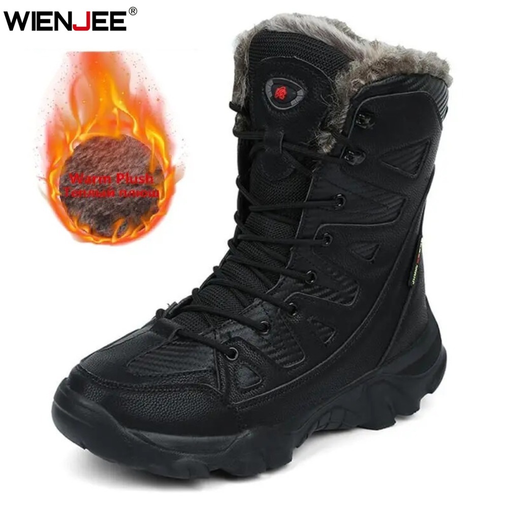Sneaker Zone - Zimowe wodoodporne męskie buty ocieplane pluszem,